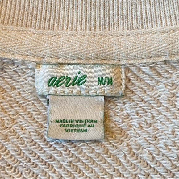 Aerie Animal Print Neutral Oversized Pullover Sweatshirt Women's Size Medium M - Picture 7 of 8